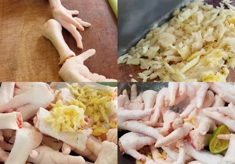 Sơ chế chân gà chiên mắm tẩm bột chiên giòn