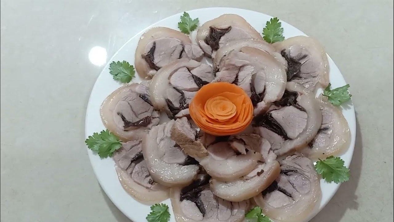 chân giò bó mộc nhĩ dễ làm tại nhà