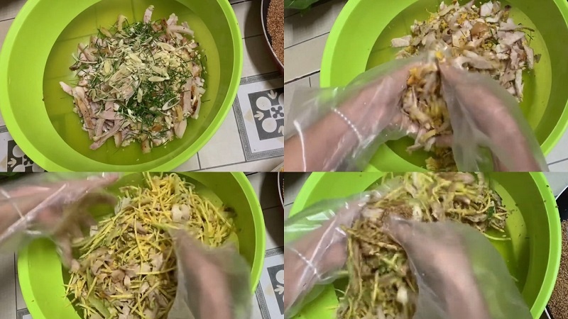 Trộn chao cùng với mắm nêm