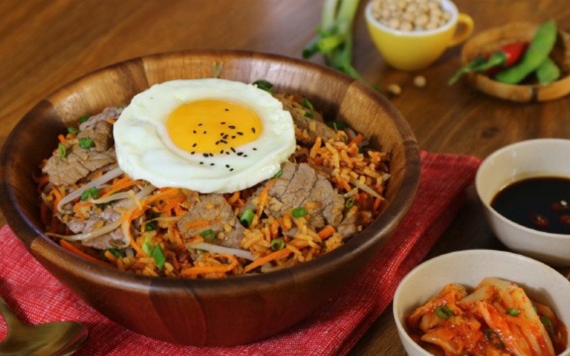 Thành phẩm Cơm chiên bò bulgogi Hàn Quốc