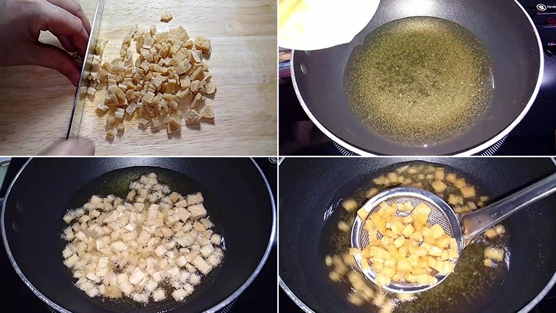 Công đoạn làm tóp mỡ chay