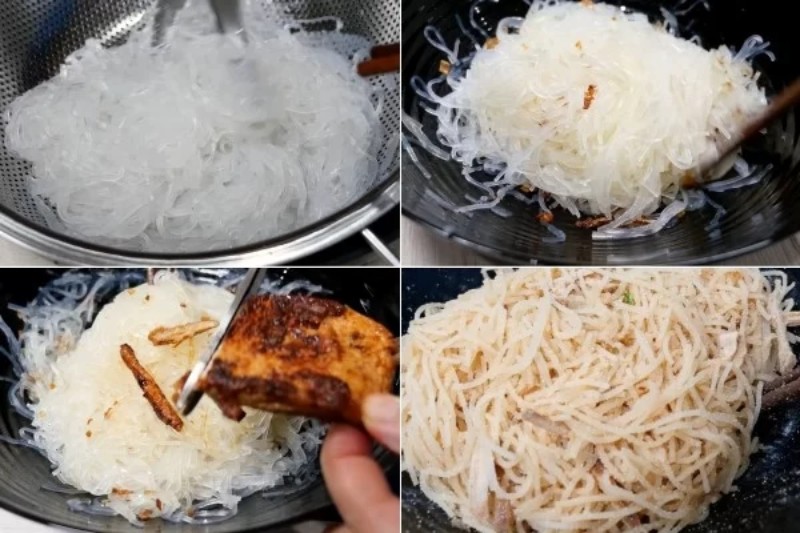 Công đoạn làm bì chay