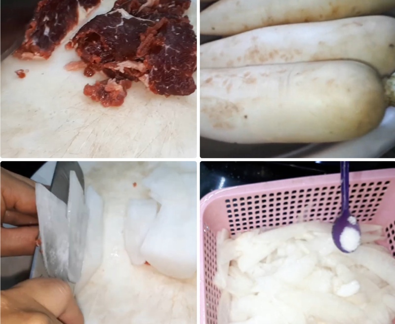sơ chế các nguyên liệu