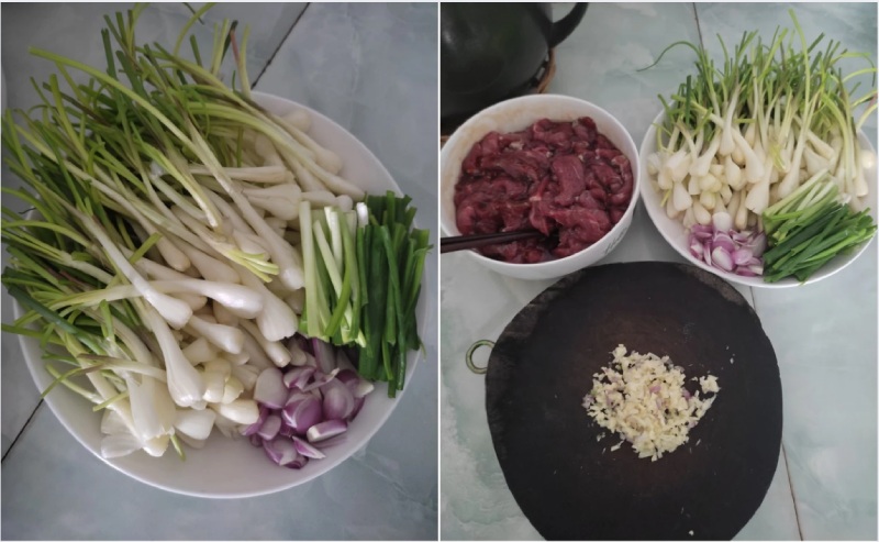 Công đoạn sơ chế rau củ