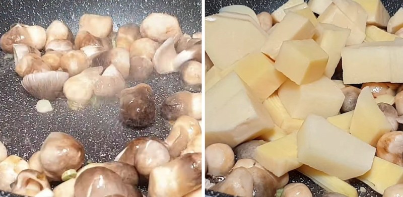 Tiến hành xào thơm các nguyên liệu