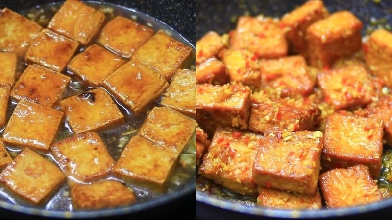 đậu hũ kho sả ớt dậy mùi thơm hấp dẫn