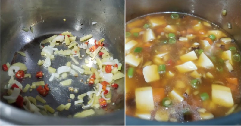 Nấu nước sốt và xào rau củ