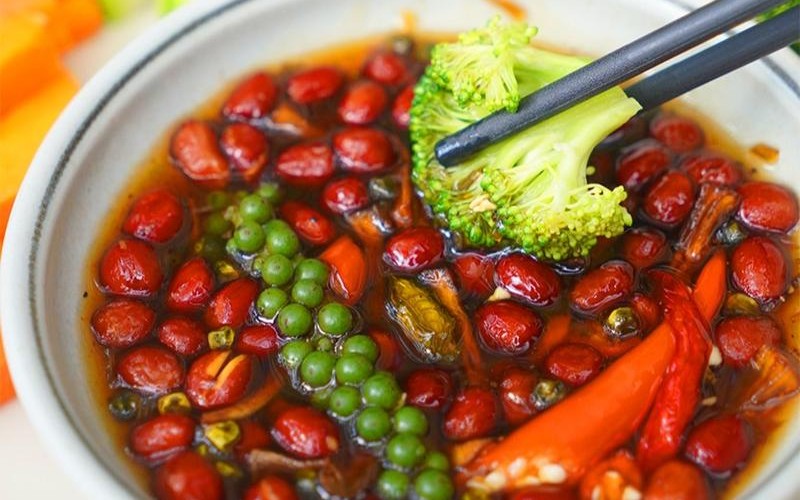 Thành phẩm đậu phộng kho quẹt thơm ngon