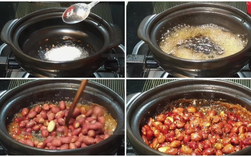 Quá trình kho quẹt đậu phộng