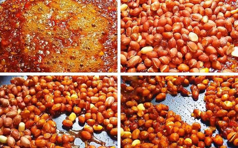 Rim đậu phộng với mắm đường