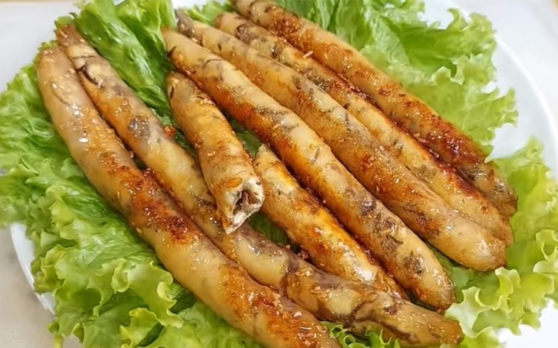 Dĩa dồi chay vàng ươm
