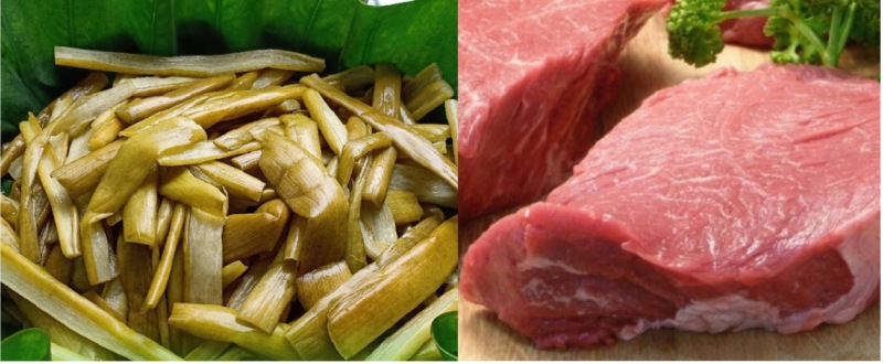 Dưa môn muối chua kết hợp thịt heo tươi tạo nên món xào đậm đà hương vị
