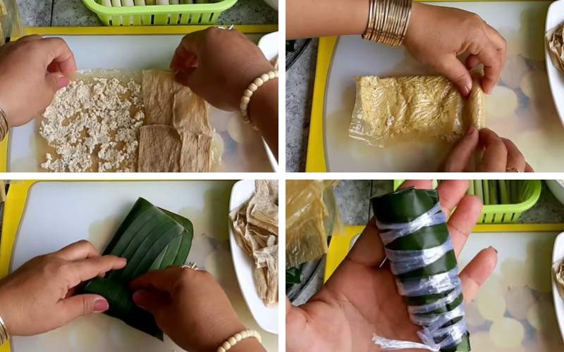 Tiến hành công đoạn tạo hình đùi gà chay