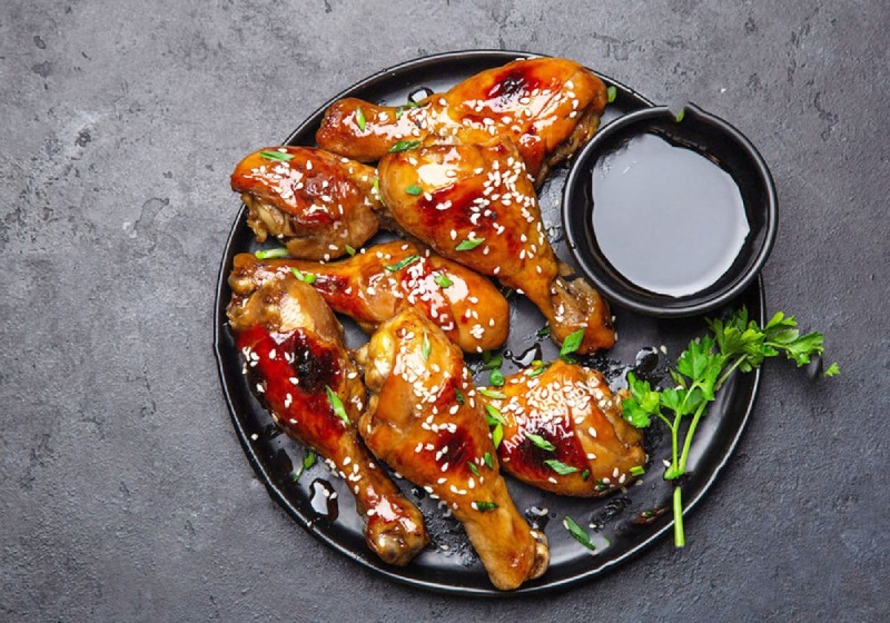 Thành phẩm món món đùi gà sốt Teriyaki