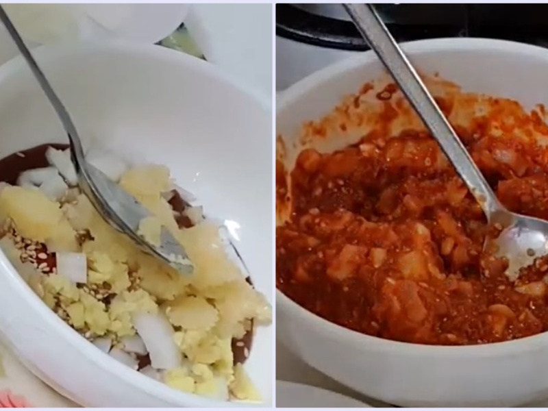 Trộn gia vị Hàn Quốc hầm gà 