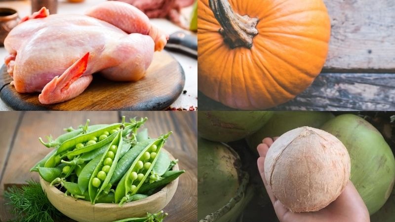 Mẹo chọn nguyên liệu làm gà hấp bí đỏ ngon