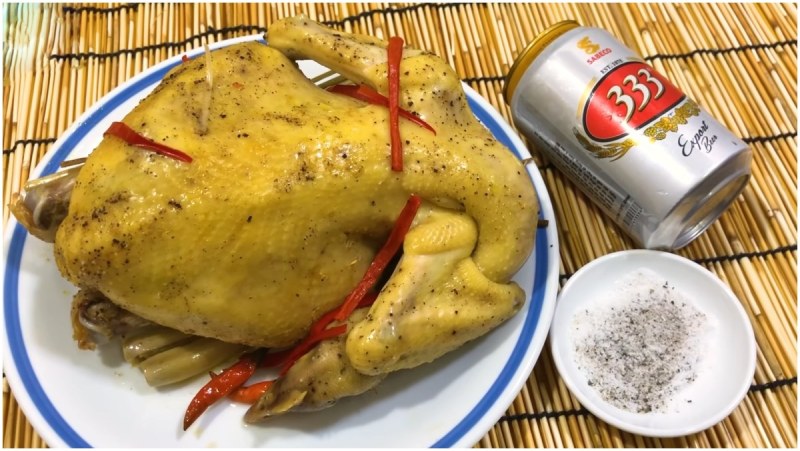 Thành phẩm món gà hấp bia thơm ngon