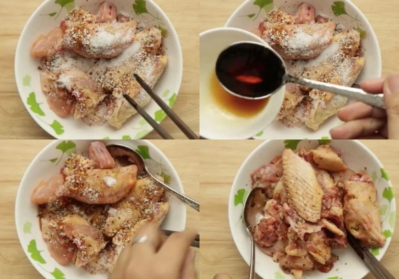 ướp thịt gà trước khi chế biến