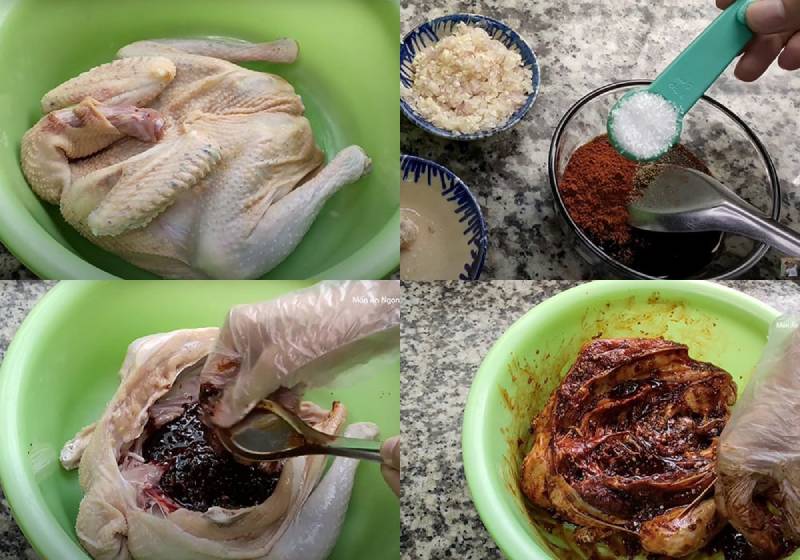 Sơ chế và tẩm ướp gà
