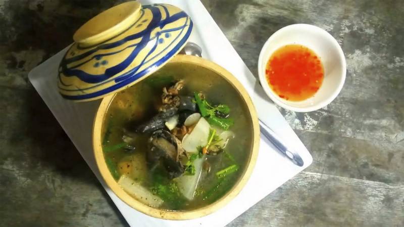 Thành phẩm món gà ác nấu chanh muối