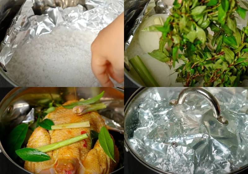 Tiến hành công đoạn làm gà nổ muối hột