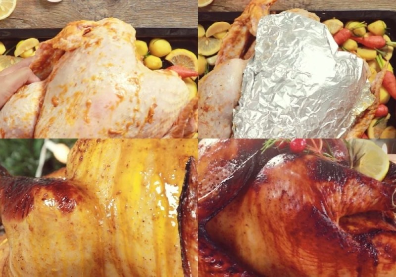 Các bước ướp, bọc giấy bạc và nướng gà vàng giòn