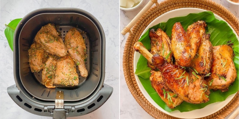 gà nướng bằng nồi chiên không dầu thơm ngon
