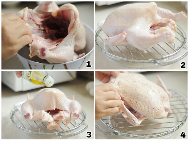 Công đoạn tẩm ướp gà