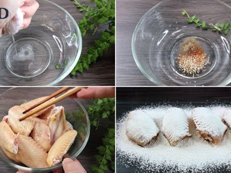Ướp cánh gà với hỗn hợp gia vị