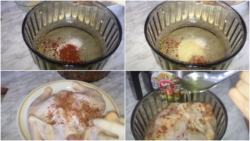 Tẩm ướp gia vị cho gà