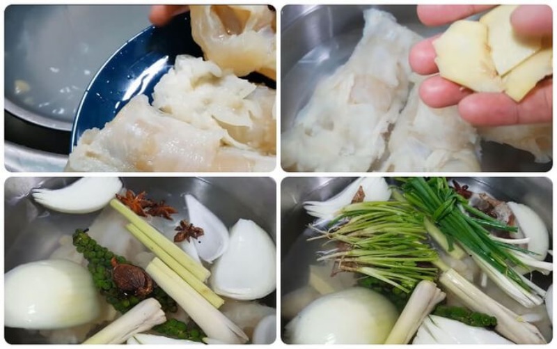 Sơ chế nguyên liệu làm gân bò ngâm giấm chua