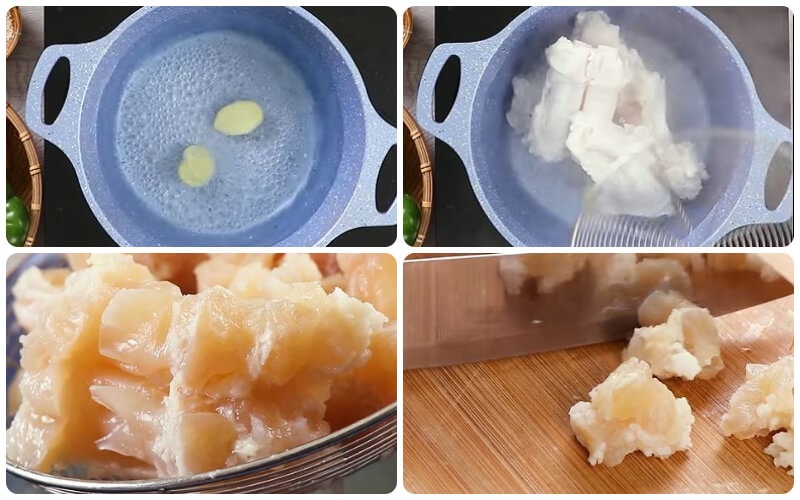 Quá trình sơ chế và chế biến gân bò