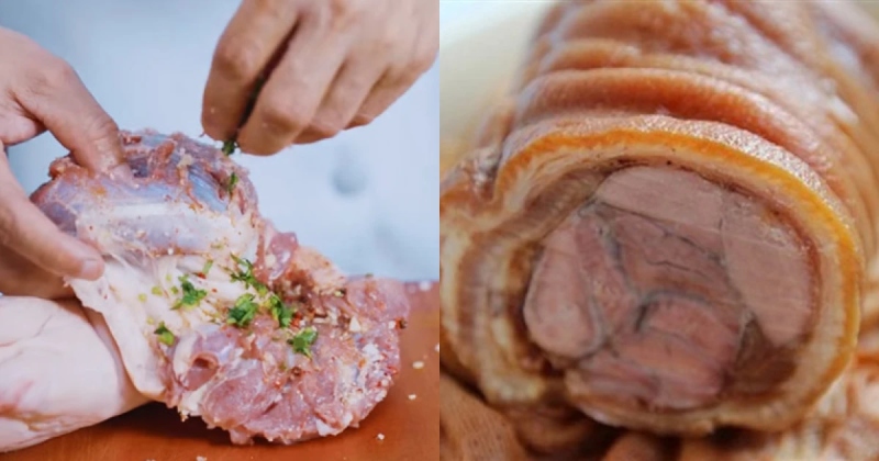 Thịt chân giò ướp muối đỏ
