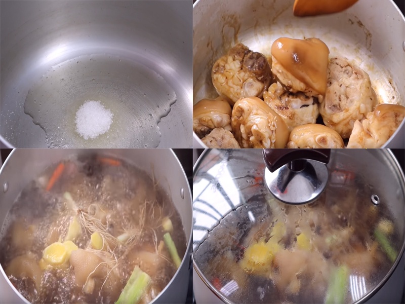 Đảo giò heo sơ qua