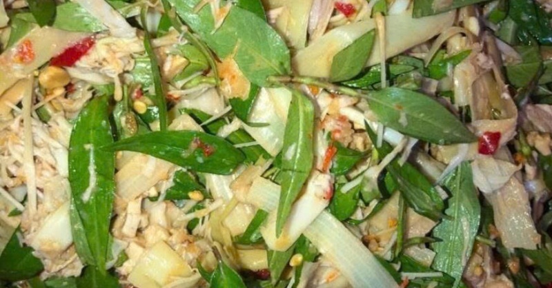 Gỏi được trộn đều