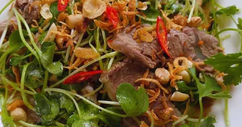 gỏi bò rau mầm thanh đạm, tốt cho sức khỏe