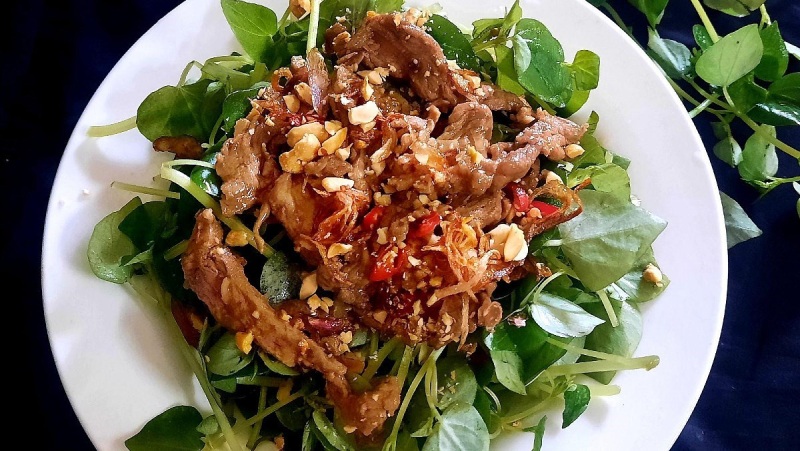 gỏi bò rau càng cua giòn ngon, tốt cho sức khỏe