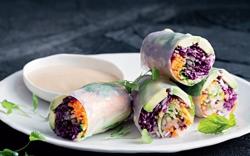 Thành phẩm gỏi cuốn ngũ sắc chay