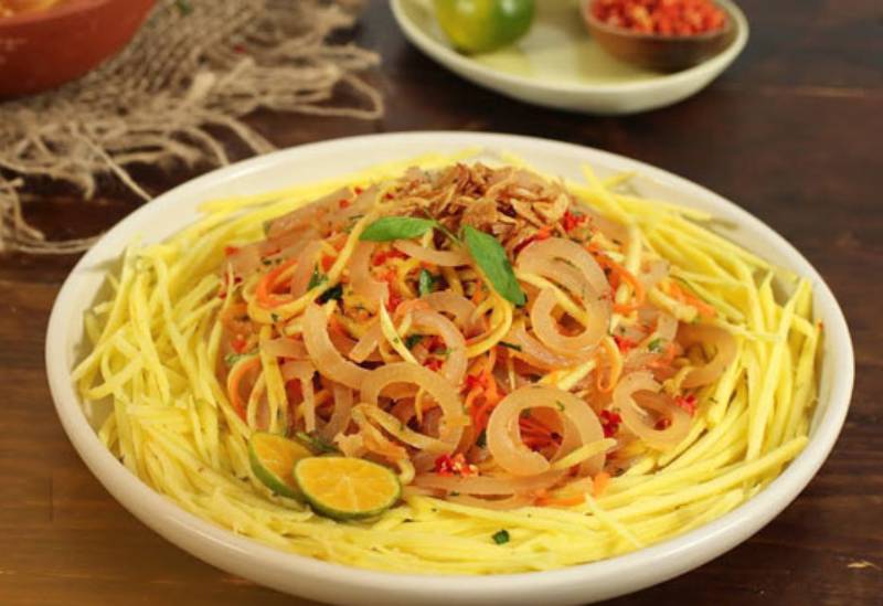 Bí quyết khi làm gỏi đu đủ da heo