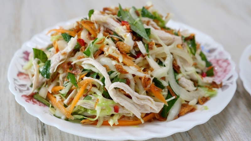 Món gỏi gà bắp cải