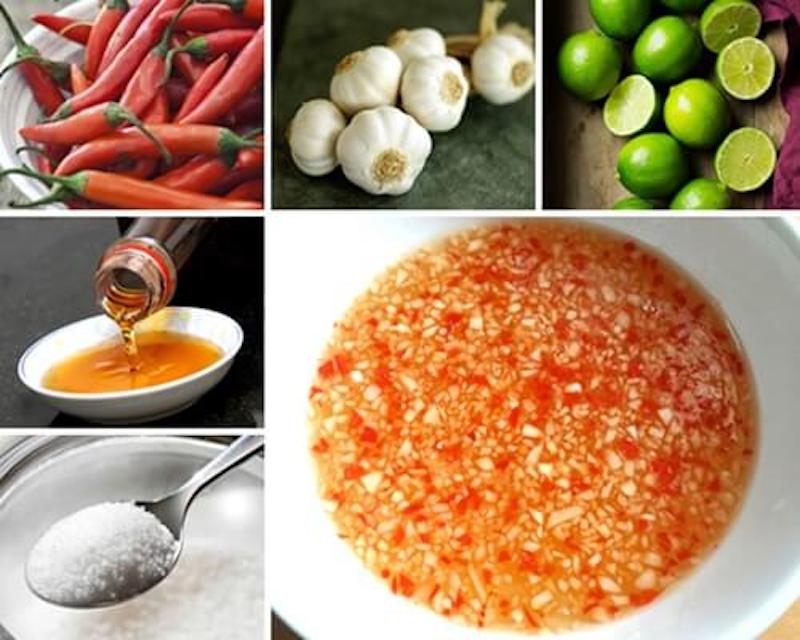 Các nguyên liệu làm nước sốt gỏi