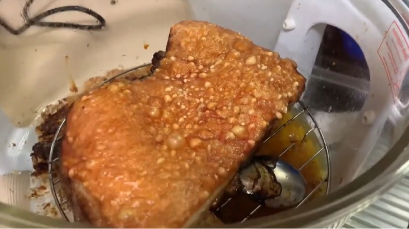Nướng lần 2 cho bì nổ giòn