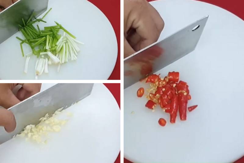 Sơ chế nguyên liệu làm heo kho nước tương