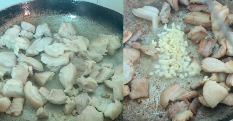 Thịt heo xào với gia vị
