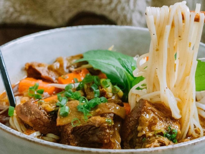 Thành phẩm món hủ tiếu bò kho thơm ngon