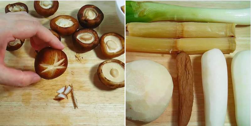 Sơ chế nguyên liệu làm hủ tiếu Nam Vang chay