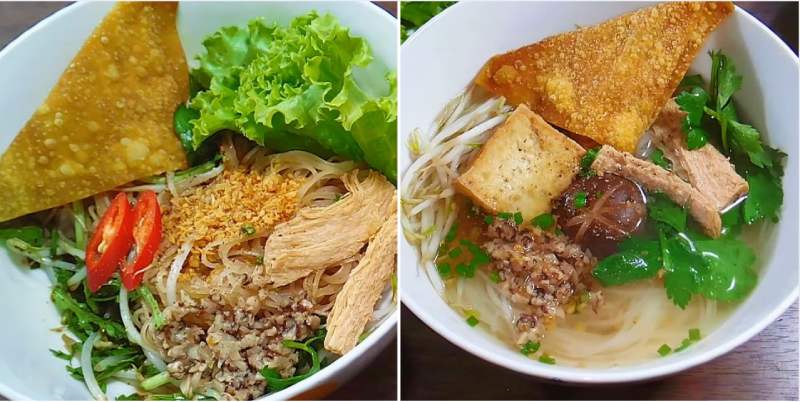 Thành phẩm hủ tiếu Nam Vang chay thơm ngon thanh đạm