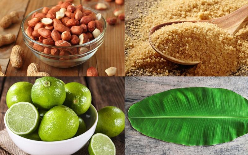 Chuẩn bị nguyên liệu làm kẹo lạc không dùng mạch nha