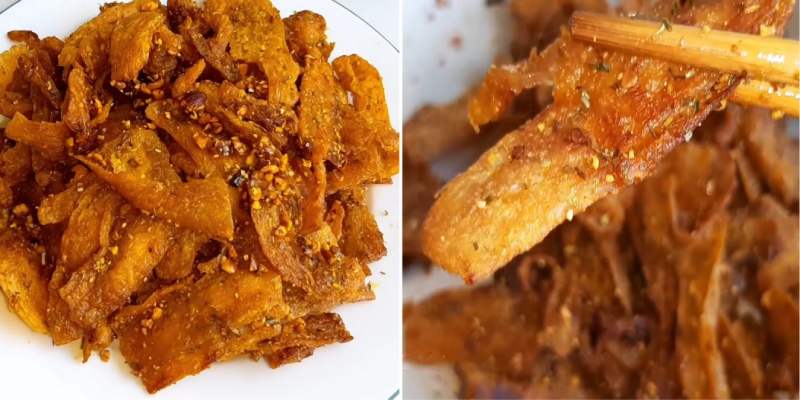 Trộn gia vị và sấy khô bò