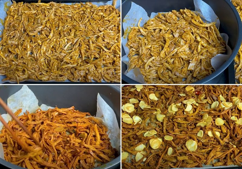 Sấy thịt heo bằng nồi chiên không dầu